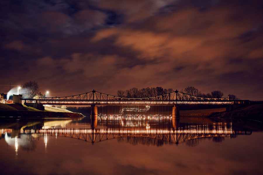 Osvětlování mostu Kostelany nad Moravou 2018